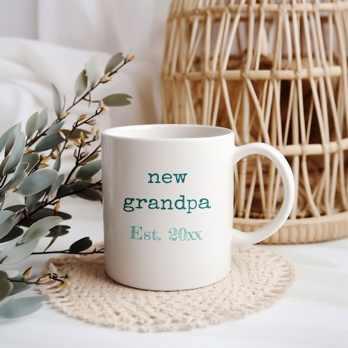 New Grandpa Baby Birth Stats Coffee Mug