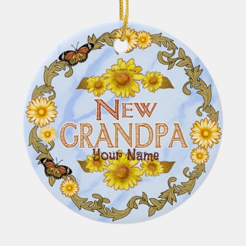 New Grandpa Ceramic Ornament