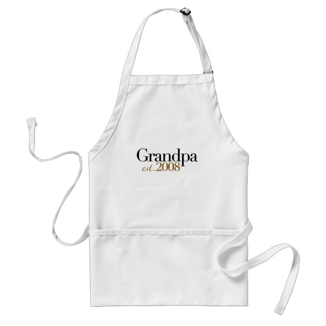 New Grandpa Est 2008 Adult Apron (Front)