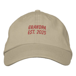 New Grandpa Est. 2025 Embroidered Baseball Cap