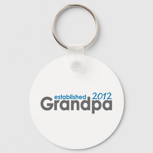 New Grandpa established 2012 Keychain (Front)