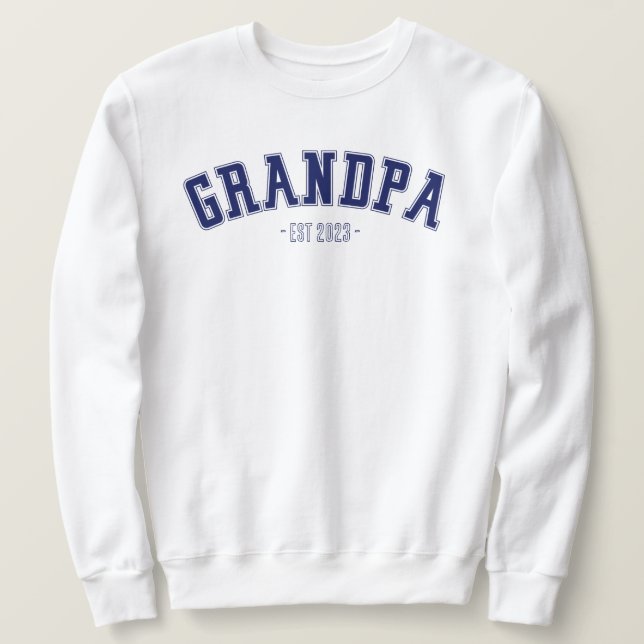 New Grandpa Fathers day gift Grandfather  Sweatshirt (Design Front)