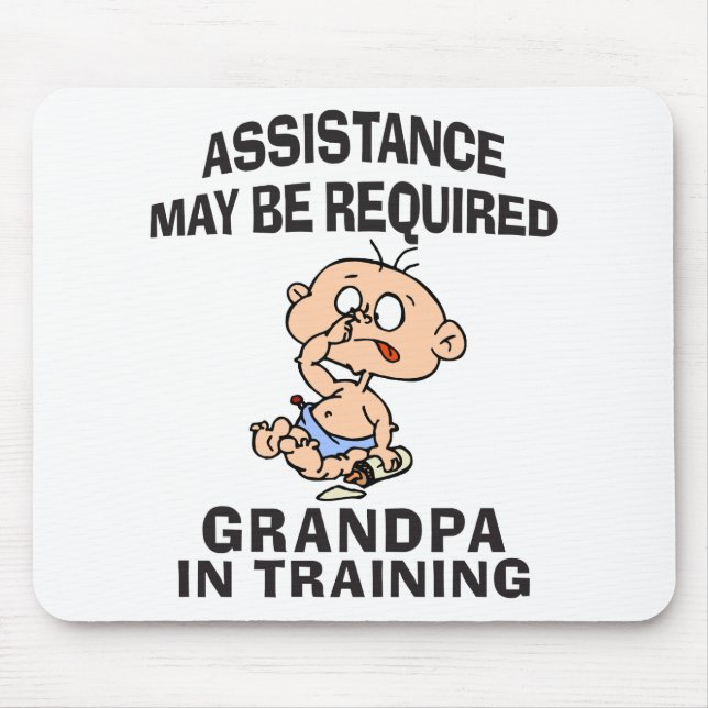 New Grandpa In Training Mouse Pad (Front)