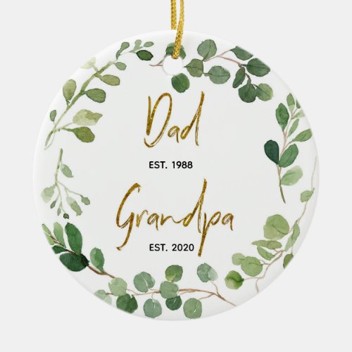 New Grandpa Ornament Pregnancy Announcement