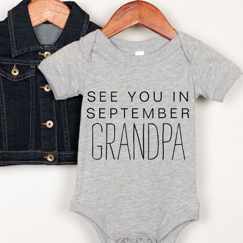 New Grandpa Personalized Pregnancy Announcement Baby Bodysuit