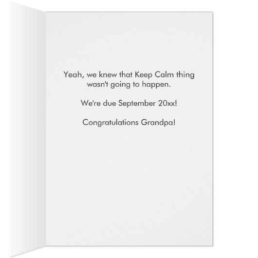 New Grandpa To Be Pregnancy Announcement (Inside (Right))