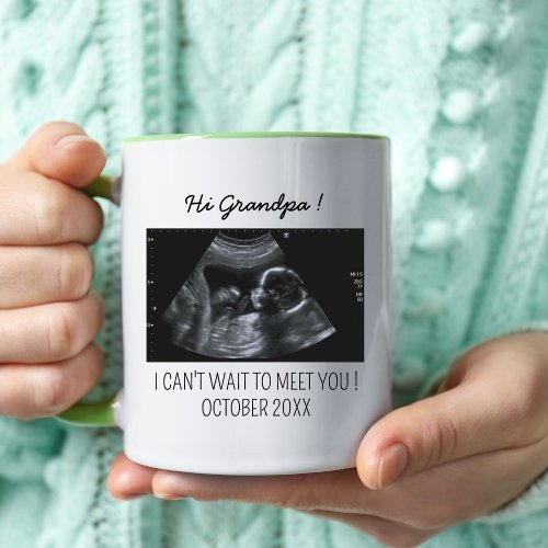 New Grandpa Ultrasound Baby Announcement Reveal Mug