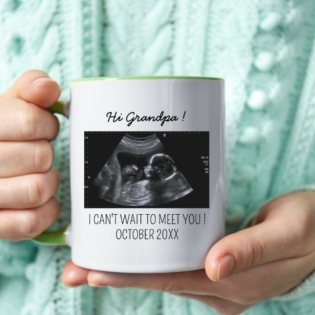 New Grandpa Ultrasound Baby Announcement Reveal Mug (Creator Uploaded)