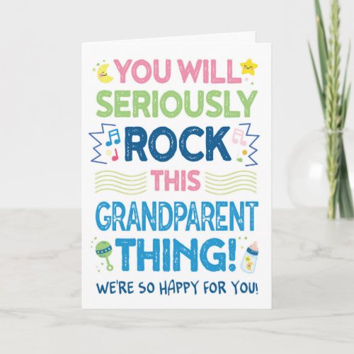 New Grandparent Congrats You will Rock This Card