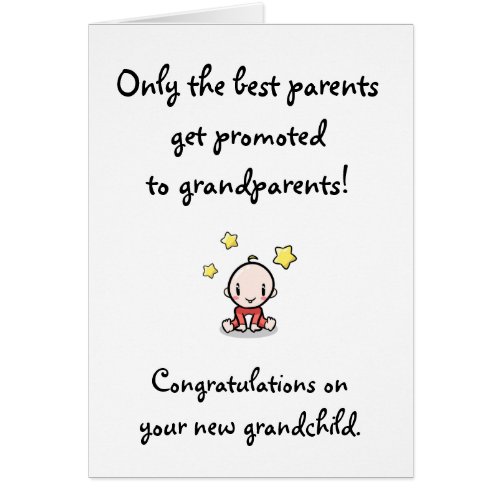 New Grandparents Congratulations on Grandchild