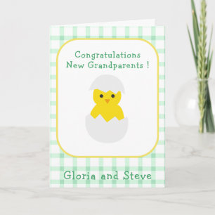 New Grandparents Gender Neutral Chick Congrats Card