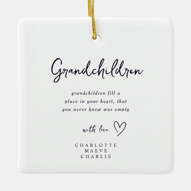 New Grandparents Grandma Grandad Keepsake Ornament (Front)
