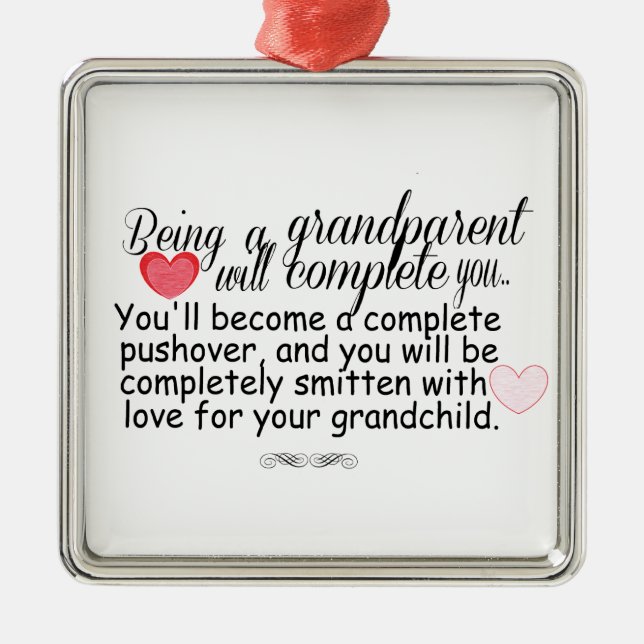 New Grandparents Metal Ornament (Front)
