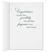 New Grandparents of Baby, Neutral Green Footprints (Inside (Right))