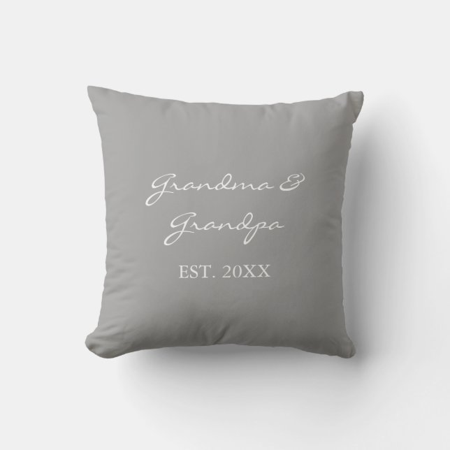 New Grandparents Personalized Announcement Pillow (Front)