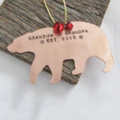 New Grandparents Personalized Christmas Ornament (Front)