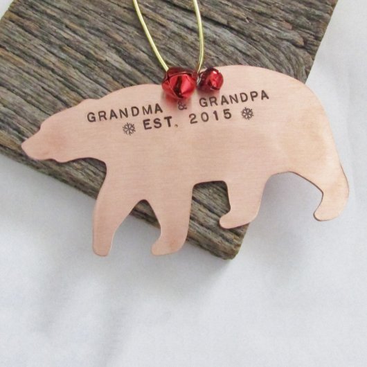 New Grandparents Personalized Christmas Ornament (Front)