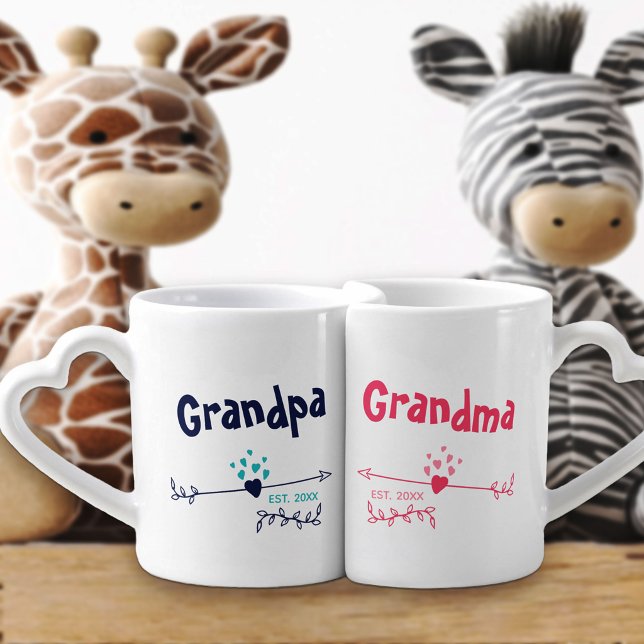 New Grandparents Personalized His and Hers Coffee Mug Set
