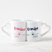 New Grandparents Personalized His and Hers Coffee Mug Set (Back Nesting)