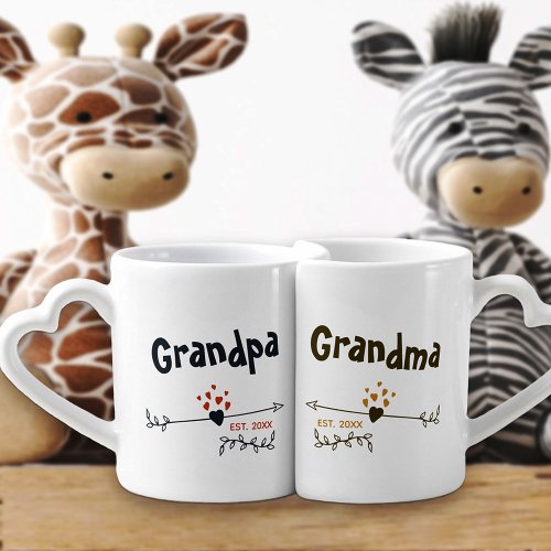 New Grandparents Personalized His  Hers Coffee Mug Set