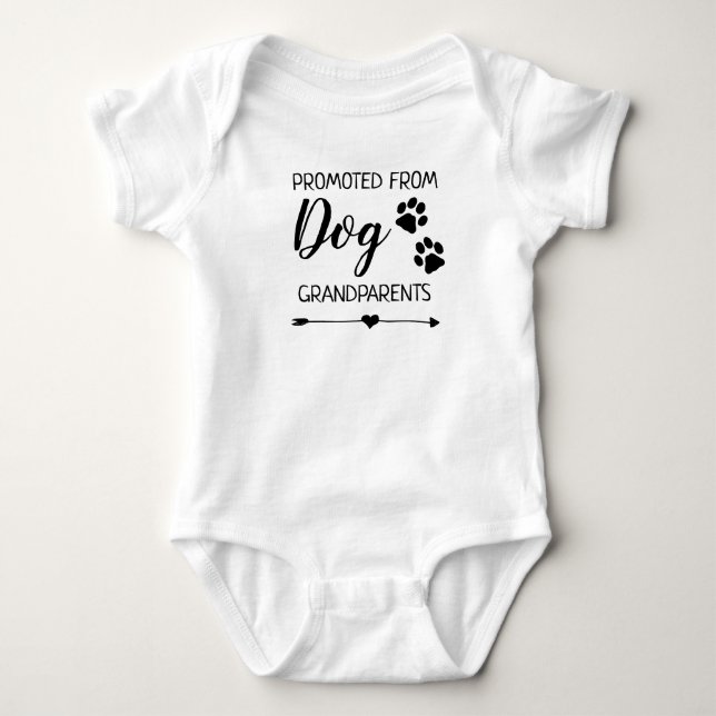New Grandparents Pregnancy Reveal Announcement Baby Bodysuit (Front)