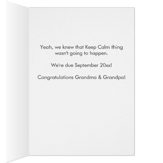 New Grandparents To Be Pregnancy Announcement (Inside (Right))