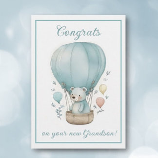 New Grandson Congrats greeting card