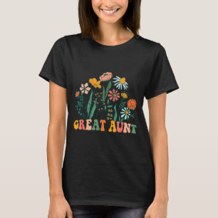 New Great Aunt Wildflower First Birthday & Bab T-Shirt