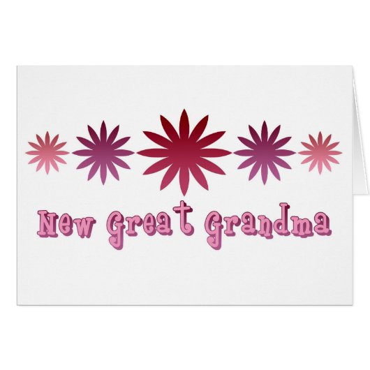 New Great Grandma Cards (Front Horizontal)