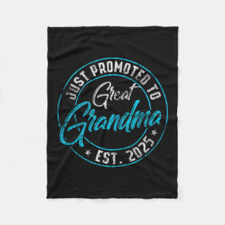 New Great-grandma First Time 2025 Promoted Vintage Fleece Blanket