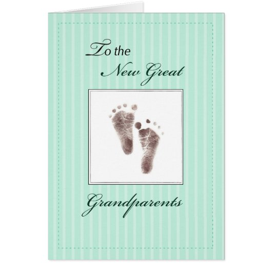New Great Grandparents of Baby, Neutral Footprint (Front)