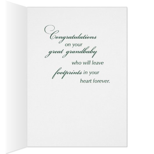 New Great Grandparents of Baby, Neutral Footprint (Inside (Right))