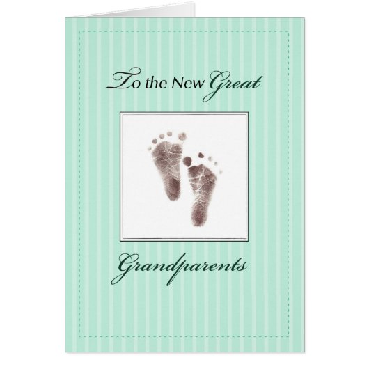 New Great Grandparents of Baby, Neutral Green (Front)