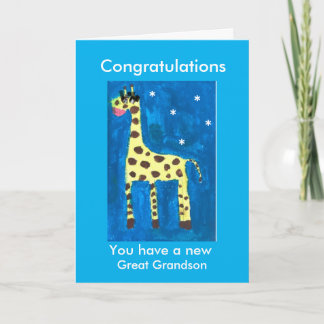 New great grandson giraffe card