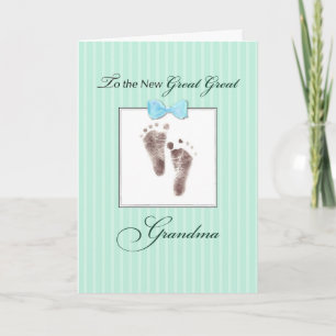 New Great Great Grandma of Great Great Grandson Card