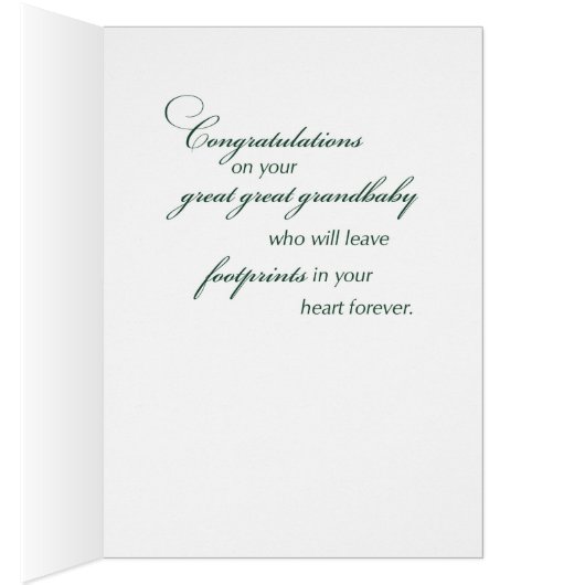 New Great Great Grandparents of Baby/Neutral Green (Inside (Right))