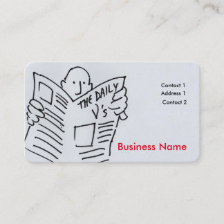 New Greek letter newspaper joke cartoon Business Card