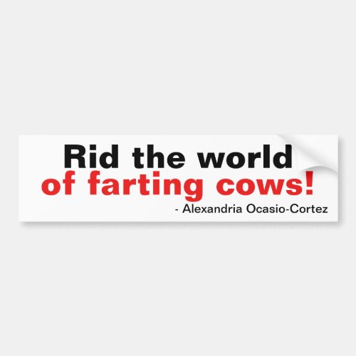 New Green Deal Farting Cows Bumper Sticker