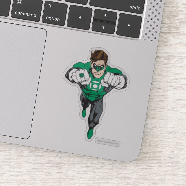 New Green Lantern Flying Sticker (Detail)