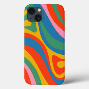 New Groove Colorful Retro Rainbow Trippy Abstract iPhone 13 Case