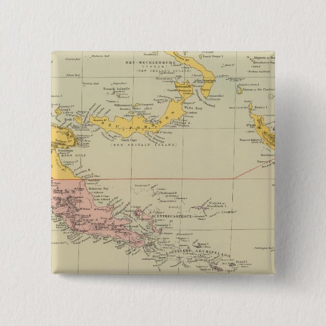 New Guinea and Solomon Islands Pinback Button (Front)