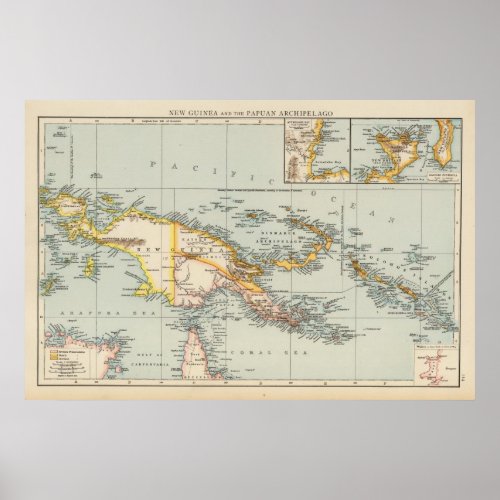 New Guinea Papuan Archipelago Poster