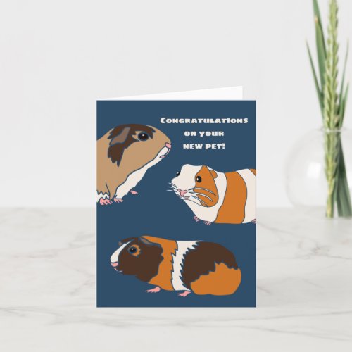 New Guinea Pig Pet Congratulations Card