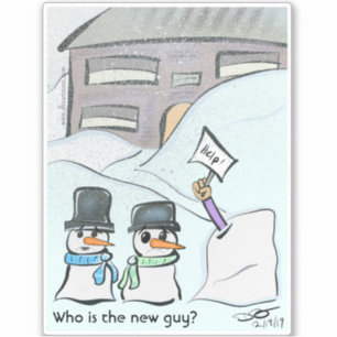 New Guy Custom Cut Medium Stickers