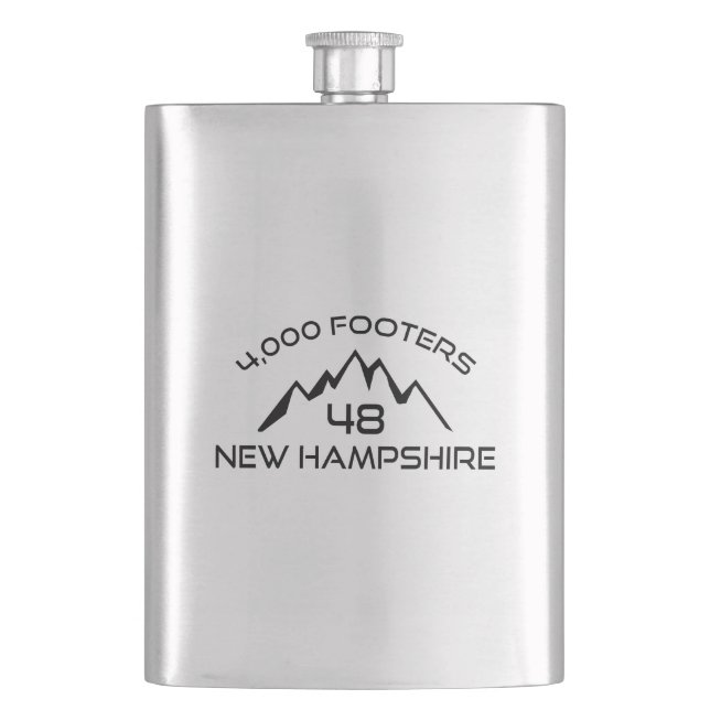 New Hampshire 4000 Footers Mountain Flask (Front)