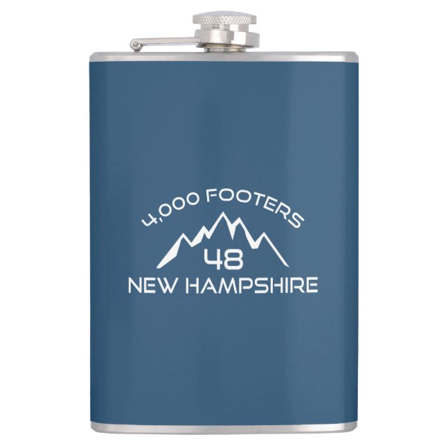 New Hampshire 4000 Footers Mountain Flask (Front)