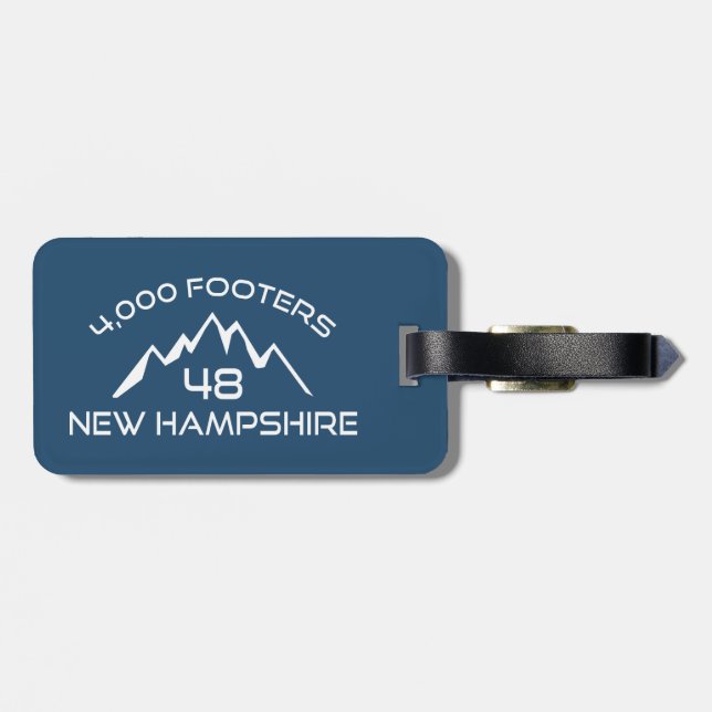 New Hampshire 4000 Footers Mountain Luggage Tag (Back Horizontal)