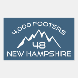 New Hampshire 4000 Footers Mountain Rectangular Sticker