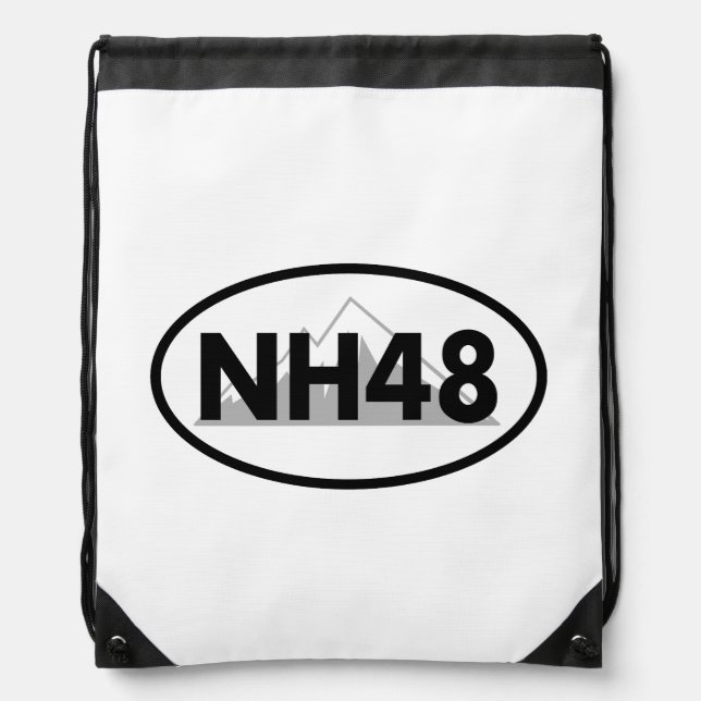 New Hampshire 48 Oval Drawstring Bag (Front)