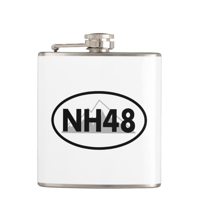 New Hampshire 48 Oval Flask (Front)
